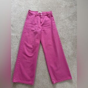 Vibrant Pink Wide-Leg Pants